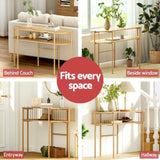 Artiss Console Table 124CM Pine FUR-Z-CST-01-WD