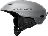 OutdoorMaster Kelvin Ski Helmet - with ASTM Certified Safety, 9 Options - for Men, Women & V1168-ADU-SKI-GR-L