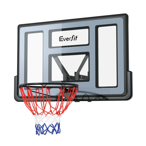 Everfit 45" Basketball Hoop Backboard Wall Mounted Ring Net Sports Pro System BAS-HOOP-D45-BLBK