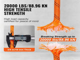 Double Braided Polyester Rope, 19 mm x 67.06 m, 24 Strands, 88.96kN Breaking Strength Outdoor V952-HCCLSDL34INC4OPUHV0