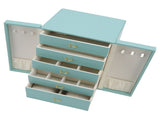 Jewelry Storage Box Leather Double Door Green European Style Storage Case for Necklace Earring Watch V1294-YM0715-3117220125011