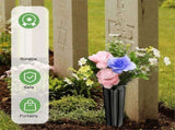 20 Pack Cemetery Vases with Spikes,Plastic Vases for Flowers,Grave Decorations for Cemetery,Memorial V1370-AZ4-07985