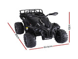 Rigo Kids Ride On Car ATV Quad Motorbike Storage Rack Electric Toys 12V Black RCAR-MBIKE-ATV-L-BK