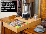 CARLA HOME Bamboo K-Cup Coffee Pod Holder Storage Organizer for Kitchen, Jewelry and Cosmetic LSB-36020