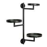 Rotating Window Wall Plant Holder 3 Tiered Metal Floating Shelf for Flower Pots Presents Home V1294-YM0901-3115250103311