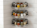 3 Pack Corner Shower Shelf, No Drilling Triangular Bathroom Organizer with Hooks for Shampoo and V1237-ZY-917-038