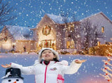LED Snowfall Lights, LED Projector Snow Falling Lights for Garden, Snowflake Rotating LED Light V1294-YM0901-JY09154