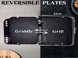 EUROCHEF EUC-CG7 Smart Multi Contact Grill Sandwich Panini Press Maker Fast Cafe Style V219-COKGRLEUCAC7S
