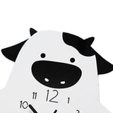 Acrylic Wall Clock Cartoon Cow Shape Silent Movement Decorative Swinging Clock for Kitchen Living V1294-YM0901-3115240042311