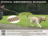 Tactical Dog Collar and Leash Set, Shock Absorbing Bungee Adjustable Strong Collar with V1259-DP01-A-4642