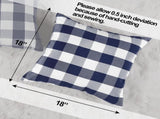 Light Blue Farmhouse Buffalo Plaid Pillow Covers 18x18 Set of 2 Patio Outdoor Decor Neutral V1189-WXFWAL-20260319-01555