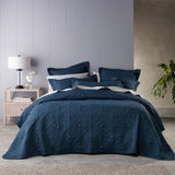 Bianca Kazimir Navy Polyester Coverlet Set Queen/King V442-BCA-COVERLETS-KAZIMIR-NAVY-KI