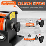 ZESUPER 12V Electric Winch 3000lbs Synthetic Rope Wireless Remote ATV UTV BOAT V211-AUEB-ZEEW006