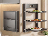 3-Tier Folding Kitchen Storage Rack Plates, Snacks and Serving Dishes, Space-Saving Organiser V1189-WXF-260203-00279