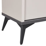 Dressing Chest With 6 Storage Drawers MDF Mirror Combination of Champagne and Black Colour V43-DRS-MAXL
