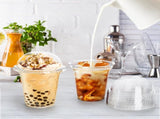 432x 14oz Premium Plastic Clear Cups BPA Free - with Dome Lids V563-CP1411-24L-1BOX