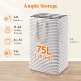Foldable Laundry Basket, 75 L V1237-ZY-908-044