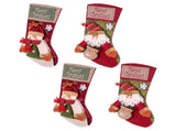 Jingle Jollys 4PCS Christmas Stockings Large 3D Plush Santa Snowman 43.5cm Christmas Decor for XM-F-STOCKING-3D01-2PCX2