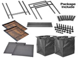 Laundry Hamper Basket Metal Laundry Organizer with MDF Shelf and 2 Waterproof Pull-Out Removable V985-LAUNDRYHAMPER