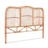 Artiss Bed Headboard Double Bedhead Rattan - NERO Pine BED-HEAD-C-NERO-D-WD