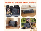 Dog Stairs for Car, 5 Steps Extra Wide Foldable Dog Ramp for Large Dogs with Non-Slip Rug Surface, V952-KZDGLTEKMZFHUGZNR001V0