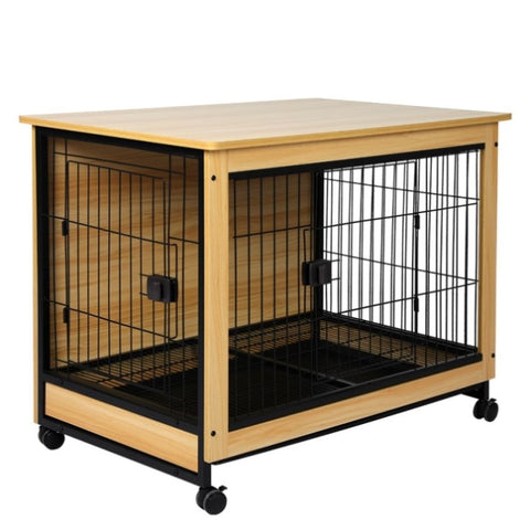 PaWz Wooden Wire Dog Kennel Side End L Large PT1168-L