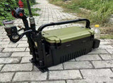 Double-layer multi-function outdoor storage fishing box, can be used as a stool, convenient storage V1102-HEYJ-004