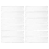 Clear Acrylic Nameplate Holders Easy Install for Office Desk Use 12Pcs V1192-AZ-W-31406