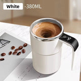 Self-Stirring Coffee Mug Automatic Stir Mug LED Temperature Mug Rechargeable - Beige - Size 380ML V1106-DSZ-001-001-BEG-380ML