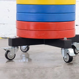 Vertical Olympic Bumper Plate Stacker with Wheels V1409-SKU-7351