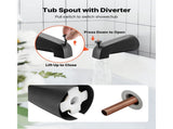 Tub and Shower Faucet Set, Complete with 130 mm Rainfall Shower Head and Bathtub Spout, 5-Setting V952-YGHLLTZHHWHWFHFKJ001V0
