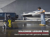 JET-USA RW545 Electric High Pressure Washer, 3000PSI Water Cooled Motor, 2 Nozzles, Brush Head, Deck V219-PRWELEJT54WA
