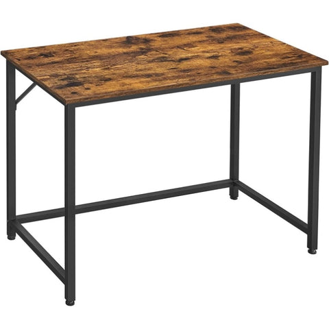 VASAGLE Computer Desk Rustic Brown and Black V227-9101101026310