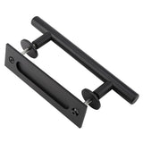 Black Heavy Duty Carbon Steel Sliding Barn Door Closet Pull Handle Wooden Gate Hardware V1294-YM0727-JY09920