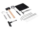 Coconut Opener Tool Set Stainless Steel Coconut Shell Puncher Cutter Rubber Hammer Kit with Straw V1294-YM0901-3118240105111