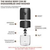 electric coffee grinder, Cliton coffee grinder, ceramic conical burr, portable coffee grinder, V1102-747-98719-WHT-SET