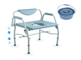 Commode Chair, Bedside Commode with Drop-Down Arms and Detachable Backrest, 5-Level Adjustable V952-WLKBSGYZD1009SMAXV0
