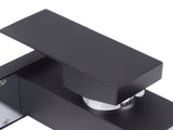 LED Bathroom Sink Faucet Black Waterfall Single Hole Handle Vanity Faucet with 2 Water Pipes V1294-YM0901-3112260003111