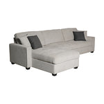 Milano Corner Sofa Chaise Polyester Fabric Multilayer Two Pillows Attached Individual Pocket Spring V43-SOF-MLN-CSGR