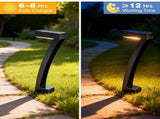 8 Pack "7" Shaped Solar Pathway Lights - Outdoor Waterproof Modern LED Landscape Stake Lights with V888-ELOSUNG55290