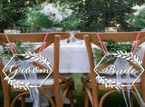 Wedding Chair Decorations White Wood Bohemian Country Weddings Bridal Shower 1Set V1370-AZ4-16854
