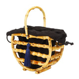 Handmade Bamboo Bag Women Handbag Hollow Tote Beach Bag with Tassel Decor for Travel V1294-YM0901-3117200086911