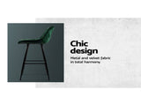 Artiss 2x Bar Stools Velvet Chairs Green BA-K-0222-GRX2