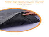Grey L size Plush Flannel Pet Bed with Removable Sponge - Waterproof, Extra Wide & Thickened, Soft V888-ELOSUNG50108