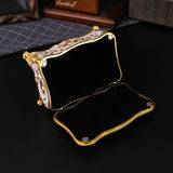 Pearl Enamel Jewelry Box, Red Enamel Jewelry Box, Gold-Plated Jewelry Box, Home Decor, Jewelry V1106-127-02370-GRN-L