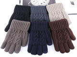 Women's Touchscreen Gloves Warm Full Fingers Fleece Lined Knit Gloves Anti Slip Elastic Cuff V1192-AZ-W-25848