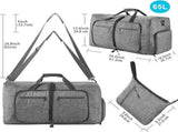 Foldable Travel Duffel Bag With Shoe Compartment Tear Resistant Polyester For Gym Weekend Trips And V1237-ZY-807-311