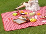 Picnic Mat Pad Waterproof Moisture Proof Picnic Blanket for Outdoor Camping Red White V1294-YM0901-3117200066612