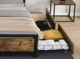 Levede 4 Queen Bed Frame Storage Drawers BF1049-4-Q