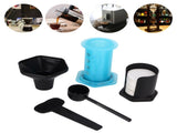 Coffee Press Portable Coffee Maker Household Press Drip Coffee Machine with 400Pcs Filter PaperBlue V1294-YM0901-3118210019012